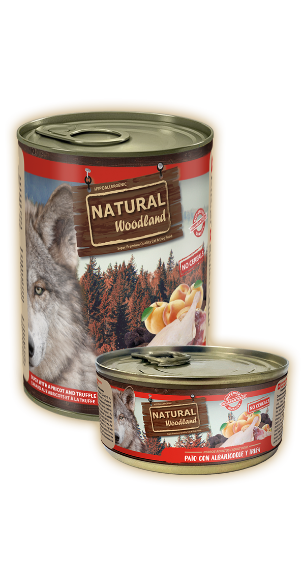 Natural Woodland - Comida Húmeda - Pato con Albaricoque y Trufa