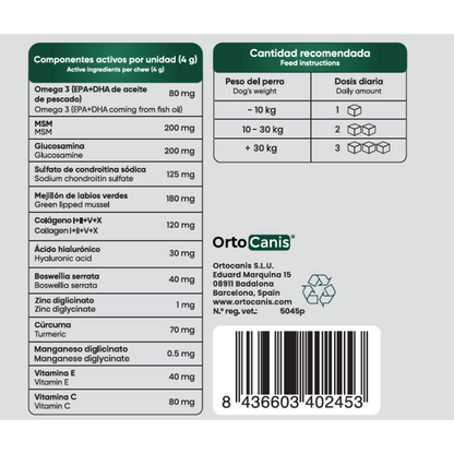 Suplemento Condroprotector OrtoCanis