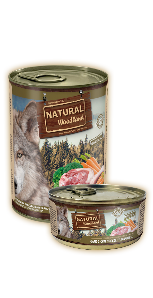 Natural Woodland - Comida Húmeda - Ganso con Brócoli y Zanahorias